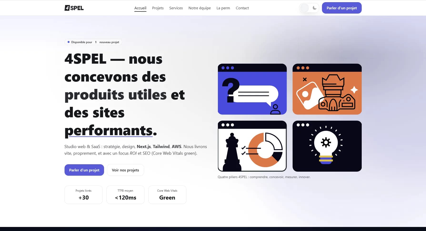Aperçu du site 4SPEL